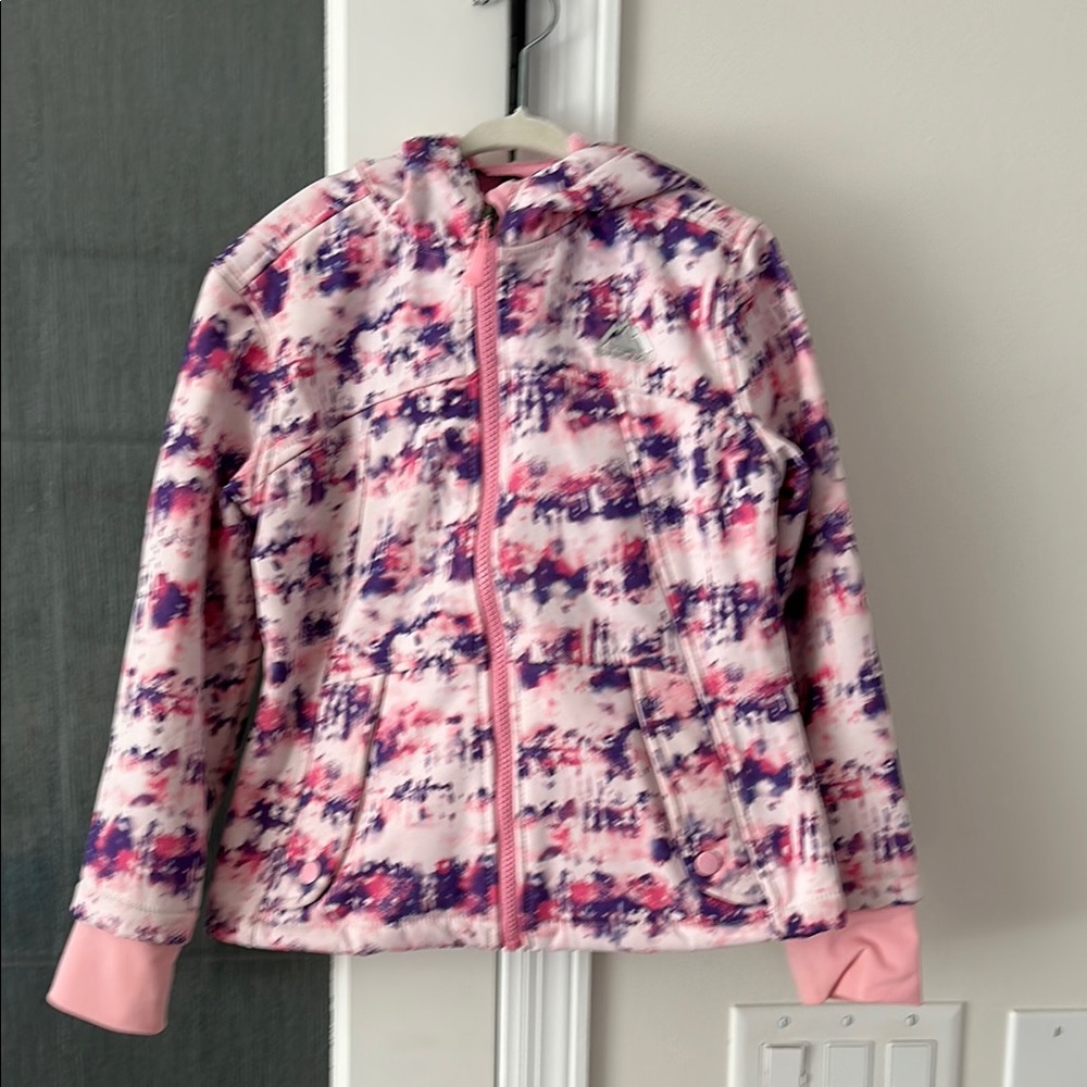 Snozu Pink and Purple Kids Puffer ski Jacket